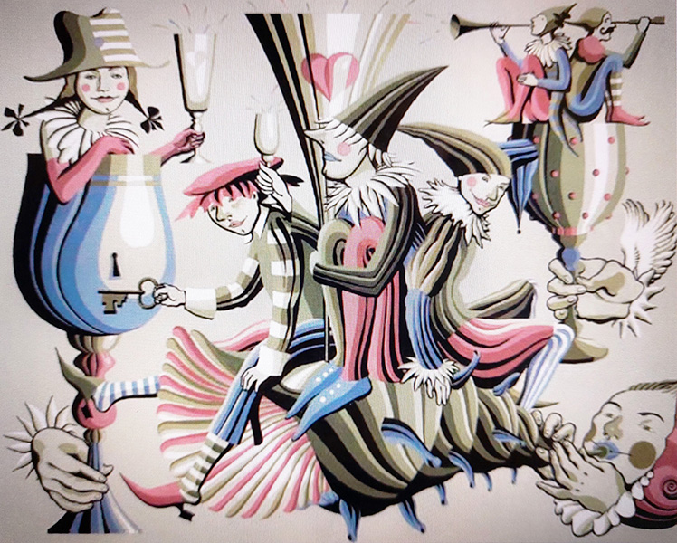 Т. Поліщук. Ілюстрації на тему роману «Перверзія» Ю. Андруховича. 2001. Папір, гуаш